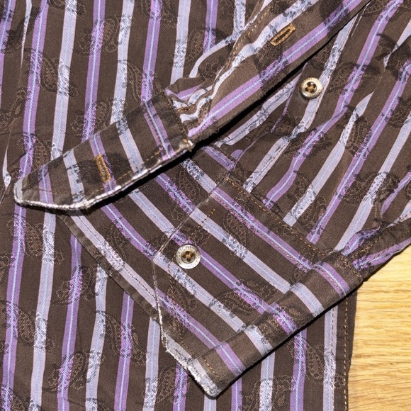 BUGATCHI Uomo 100% Cotton Long Sleeved Button Down Dress Casual Shirt - Picture 3 of 9